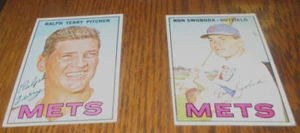 2) 1967 Topps New York Mets baseball cards #57 Ralph Terry & #264 Ron Swoboda - Picture 1 of 2