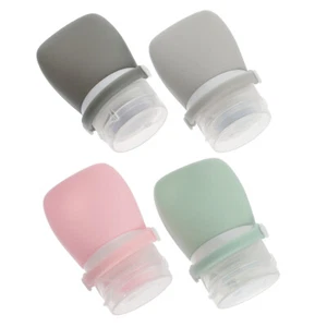 4pcs Travel Size Bottles Shampoo Bottles Silicone Toiletries Bottles Lotion - Picture 1 of 12
