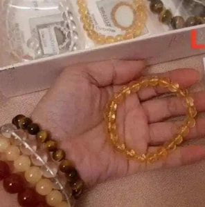 100% echter Citrin Edelsteine Armband 8 mm 16 cm mit Engelseinschluss - Bild 1 von 3