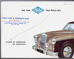 Riley Two-Point-Six 2.6 Saloon 1957-1958 UK Market Foldout Sales Brochure - Picture 1 of 2