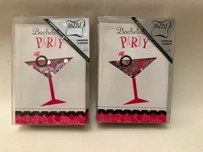 2 Packs Bachelorette Party Invitations - 16 Total Cards w/ Envelopes NIP amscan - Image 1 of 4