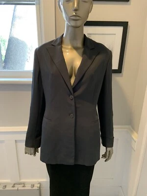 GIORGIO ARMANI LE COLLÉZIONI GREY Silk Blazer jacket Sz 12 Chest 42” BOYFRIEND - Image 1 of 4