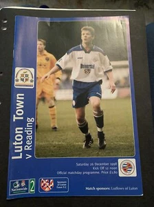 1998 Luton Town V Reading Match Programme - Picture 1 of 3