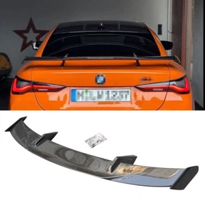 For 20+ BMW G80 M3 G82 M4 Dry Carbon Fiber GT Style Trunk Wing Highkick Spoiler - Bild 1 von 18