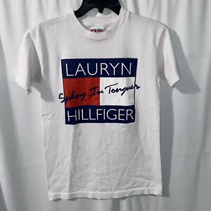 Vintage Lauryn Hill Hillfiger Box Flag Bootleg T Shirt Small Made In USA