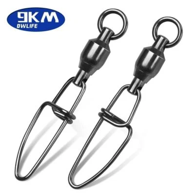 9KM 20~100Pcs Ball Bearing Fishing Swivels Snaps Fishing Connector 22LB~287LB - Image 1 of 4