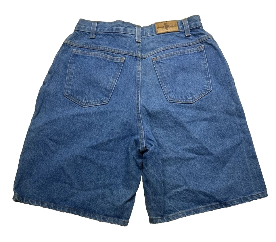 Pantalones Cortos Vintage Hunt Club Mamá Mujer 12 Tiro Alto Azul Medio Lavado Hecho en EE. UU. 30x8" Foto 1 de 4