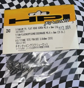 HPI Titanium TP Flat Head Screw M2.6 X 8mm Z043 - Picture 1 of 2