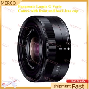 Black/Silver Panasonic Lumix G Vario 12-32mm F/3.5-5.6 Mega OIS ED Lens - Picture 1 of 5