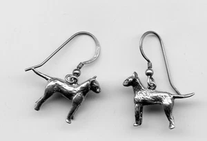 Sterling silver JACK RUSSELL 3D Dog EARRINGS 23X15 apx 8 Grams - Picture 1 of 1