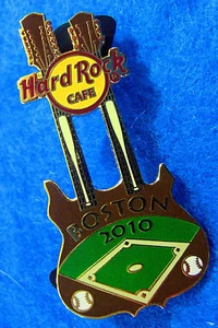 BOSTON FENWAY PARK BASEBALL DIAMOND STADIUM DN GUITAR 2010 Hard Rock Cafe PIN - Picture 1 of 1