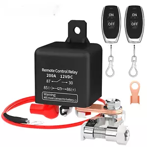 Interruptor de batería relé 12V desconexión corte aislador con interruptor de control remoto - Imagen 1 de 18