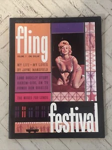 Vtg 1961 Fling Magazine #7 Risque Figure Pinup Glamour Girls Jayne Mansfield - Picture 1 of 4