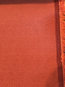 Red Orange Upholstery Polyester Fabric 8 Yards - Picture 1 of 6