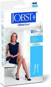 JOBST UltraSheer Natural Knee High Closed Toe Medium Petite 15-20mmHg 119605 - Picture 1 of 1