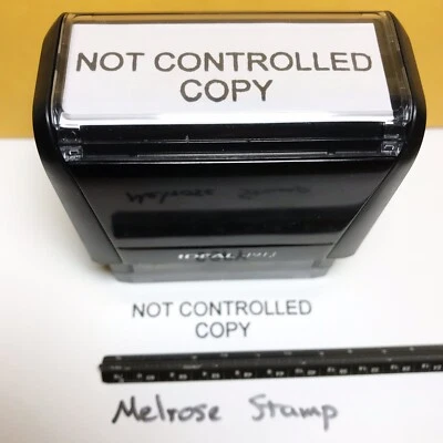 Not Controlled Copy Rubber Stamp Black Ink Self Inking Ideal 4913 - Image 1 of 4