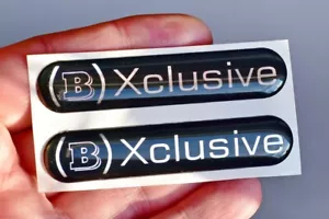 2x Smart Mercedes Brabus Xclusive Konvexe 3D Aufkleber Emblem sticker 75x15 mm - Bild 1 von 8