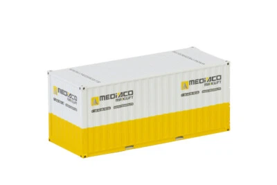 WSI 01-3492 20 FT Shipping Container Mediaco Cranes with Lifting Straps 1:50 - Image 1 of 2