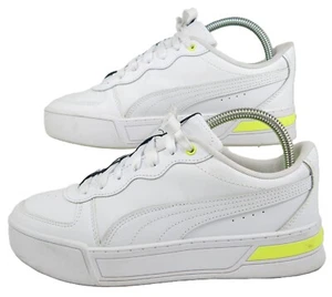 Zapatillas deportivas de cuero PUMA de espuma suave + comodidad óptima para mujer 8,5 blancas con ribete de lima - Imagen 1 de 10