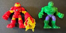 Lot of 2 PlaySkool Marvel Heroes Hulk & Iron Man HulkBuster Armor Action Figures