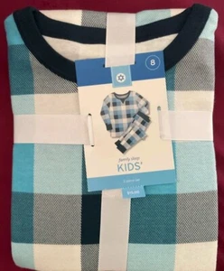 Youth Pajamas Blue Buffalo Check - Size 8 - 2 Piece Set - Picture 1 of 2