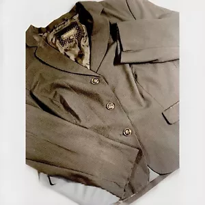 John Meyer Black Long Sleevs Padded 3 Buttons Pocket Blazer Jacket 24W - Picture 1 of 9
