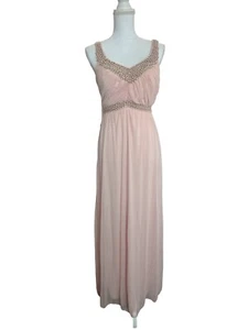 As U Wish Dress Junior Girls Size 7 Pink Maxi Jill Embellished Gown Beaded - Picture 1 of 12