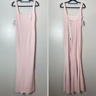 NWT KATIE MAY LUCY DRESS GOWN LONG MAXI BRIDESMAID TRUMPET STRETCHY PINK BLUSH L