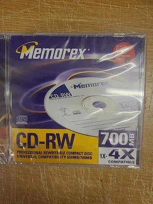 X4 Memorex CD-RW 700mb 1x-4x. New Sealed. - Image 1 of 4