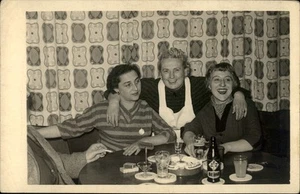 RPPC Vintage Postcard of Women Gathering with Drinks - Picture 1 of 5