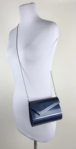 Amishi Navy Resin Clutch Bag W/ Removable Shoulder Strap - Picture 1 of 9