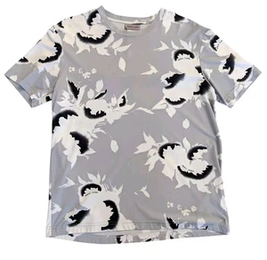 Blusa Camisa Top Versace Clásica Para Mujer Manga Corta Gris Blanco Negro Floral L - Imagen 1 de 12