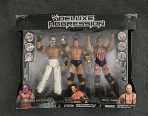 WWE Deluxe Aggression 3 Pack Rey Mysterio Randy Orton Kurt Angle - Picture 1 of 5