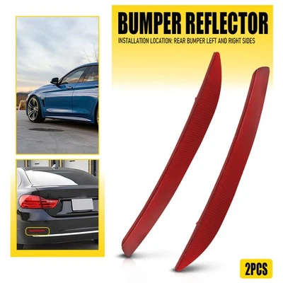 Par de parachoques trasero reflector lente rojo para BMW 328d 320i 328i 335i 428i 430i 435i Foto 1 de 4