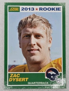 Tarjeta de fútbol americano 2013 Score #438 Zac Dysert Denver Broncos RC paquete casi nuevo ¡fresca! - Imagen 1 de 2