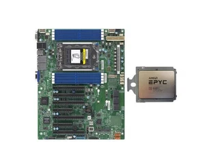 Supermicro H12SSL-I mit AMD EPYC 7513 Prozessoren 32 Kerne 64 Threads 2,6GHz CPU - Bild 1 von 1