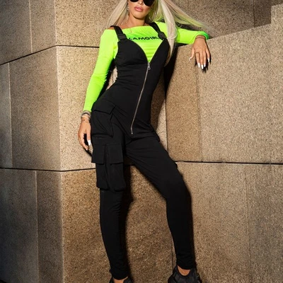 Mexton Damen Jumpsuit Overall Cargohose Sportlich Schwaz XS 34 - Bild 1 von 2