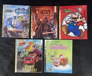 Super Mario Little Golden Book Lot Star Wars Nintendo Mario Bros Rescuers Rare - Picture 1 of 20