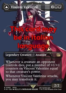 MTG VINCENT VALENTINE 383 EXC - VINCENT VALENTINE - FIN X IT - MAGIC - Picture 1 of 1