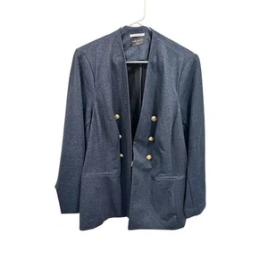 Lane Bryant Women's Plus Size 22 Navy Double-Breasted Blazer AK100 - Picture 1 of 6