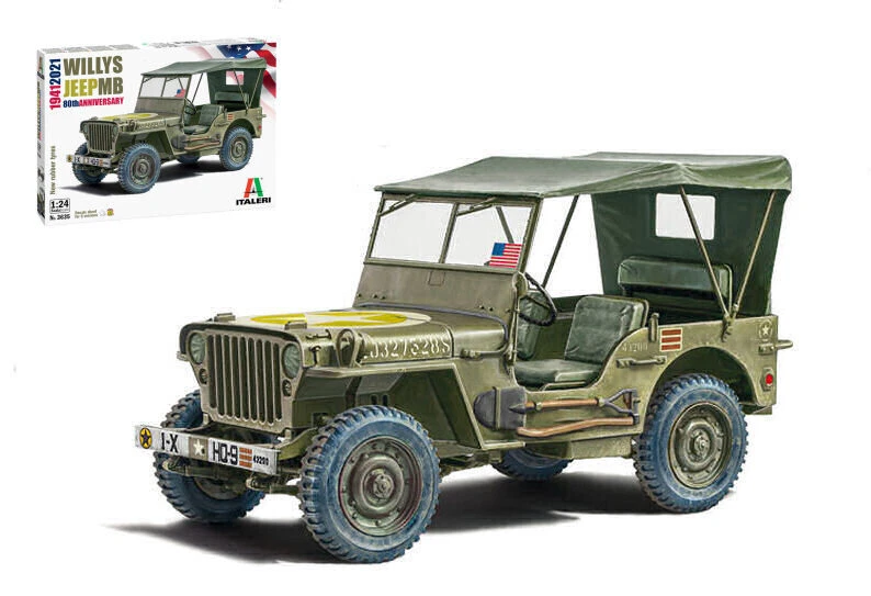 Italeri WILLYS JEEP MB 80th YEAR ANNIVERSARY KIT 1 24 - IT3635