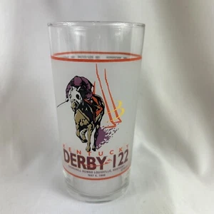 KENTUCKY DERBY 122 Glass Tumbler May 1996 Official Aramark 5.5” Frosted - Picture 1 of 7