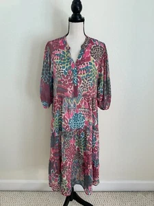 Fig & Flower Women's Boho Dress Size L Flowy Bohemian Style Beautiful Colors - Picture 1 of 16