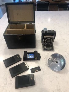 Vintage Burke & James B&J Watson Press Camera F. Deckel COMPUR lens Kit Case - Picture 1 of 12
