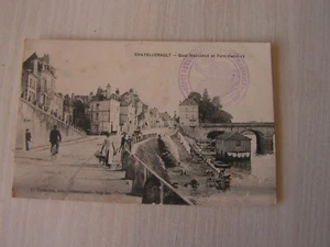 carte postale vers 1900 chatellerault quai napoleon serie 21 - Picture 1 of 2