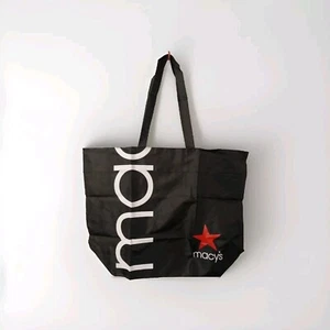 MACY'S Reusable Shopping Tote Bag "From Beach to Bag" Oceancycle, Black - Picture 1 of 3