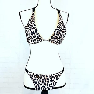 Shein Womens Juniors Animal Print 2 Piece Bathing Suit Bikini Size Medium - Picture 1 of 8