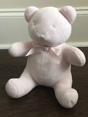 Ralph Lauren Oso Rosa Arco Peluche Animal Bebé Juguete 12” Caballo Logo Pie Usado en Excelente Condición Foto 1 de 4