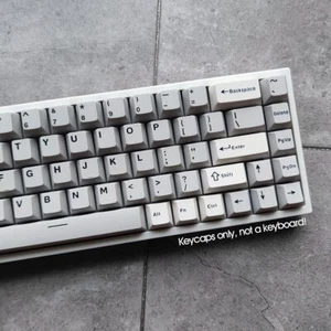 Gray White PBT Keycaps Set Retro120 keys Cherry Profile for Cherry MX Keyboards - Picture 1 of 10