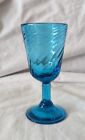 Vintage Hand Blown Blue Glass Goblets / Wine 